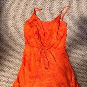 Guess Orange Spaghetti Strap romper